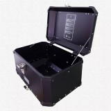 Top Case  *TRAILMOTOPARTS* 56 LITROS - 2 capacetes  (Alumínio Preto)