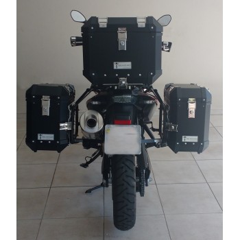 Conjunto Baú Lateral + Top Case + Suportes - BMW F700GS 