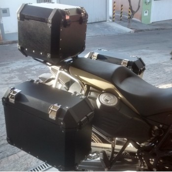 Conjunto Baú Lateral + Top Case + Suportes - BMW F800GS Adventure